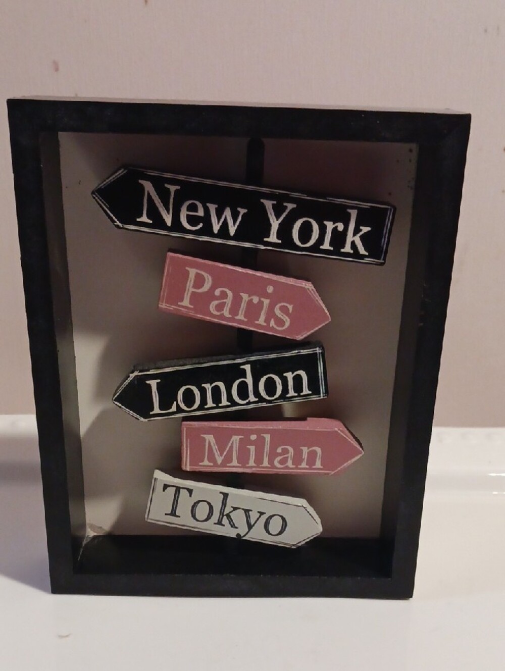Ashland Black Framed Cities 🗽New York Paris London Milan Tokyo Plaque - Picture 4 of 5